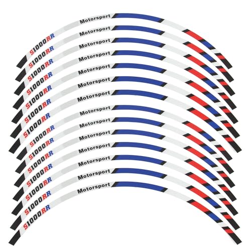 Tiras adhesivas adhesivas para llantas de 43 cm, diseñadas para S1000RR, accesorios de motocicleta, impermeables, reflectantes, color azul, S 1000, S1000 RR 1000RR
