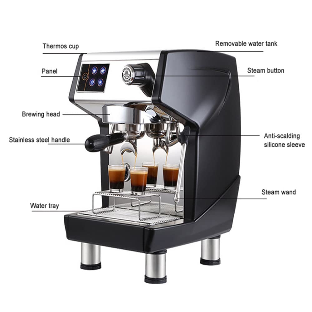 Komercyjny półautomatyczny ekspres do kawy, (kocioł ekstrakcyjny 550 ml + kocioł parowy 1 l) podwójny kocioł do espresso pianka do mleka pompa parowa ekspres do kawy ekspres do kawy ekspres do kawy