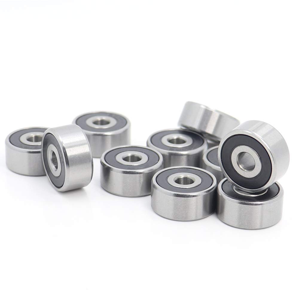 ZBJGBUIA 1614 2RS 1614RS ABEC-1 3/8" x1 1/8" x3/8" inch Miniature Ball Bearings 9.525mm x 28.575mm