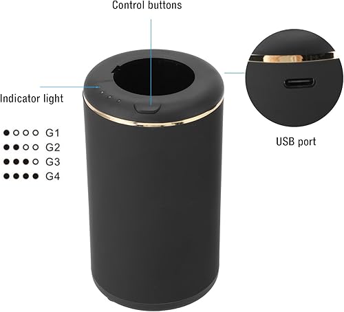 Miniatura 5 de Difusor de coche para aceites esenciales de 0.3 fl oz de capacidad USB aromaterapia Air ener, diseño compacto portátil, funcionamiento silencioso,