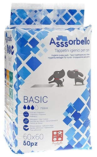 6 Confezioni Tappetini Igienici 60x60 cm per Cani Ferribiella Assorbello Basic 50pz