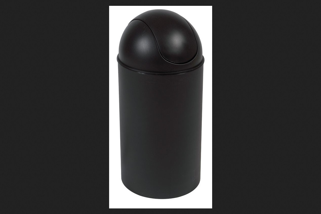 Umbra 10 gal. Black Grand Wastebasket - Case Of: 3