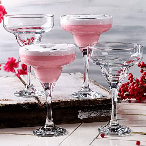 Crystalia Verre Margarita, Lot de 4, 300ml 100% SANS PLOMB Verre à Cocktail, Verres à Expresso Martini, Verres a Margarita pour Boissons Glacées – Image 3