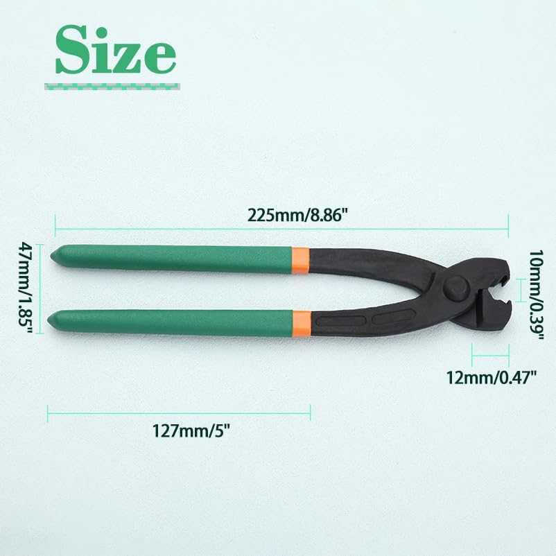 Miniatura 6 de Abrazadera de manguera de 9 pulgadas para abrazaderas de perfil bajo sin escalones, pinzas de oreja, pinzas de manguera, pinzas para manguera,