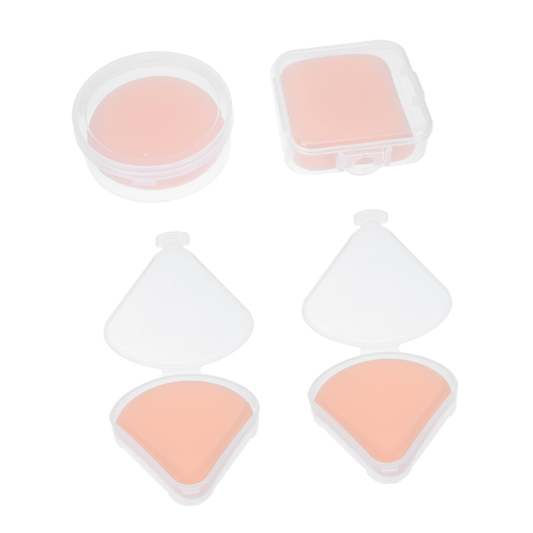 VICASKY Portable Face Powder 4pcs Set of Air Puff Makeup Tools Save Powder Gentle on Skin Random Style