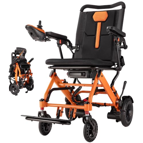 Image of 37 lb Lightweight Electric Wheelchair, Electric Wheelchairs for Adults Foldable with Headrest, 15 Miles Range Motorized Wheelchair for Seniors, All Terrain Portable Power Wheelchair, 330 lb Capacity