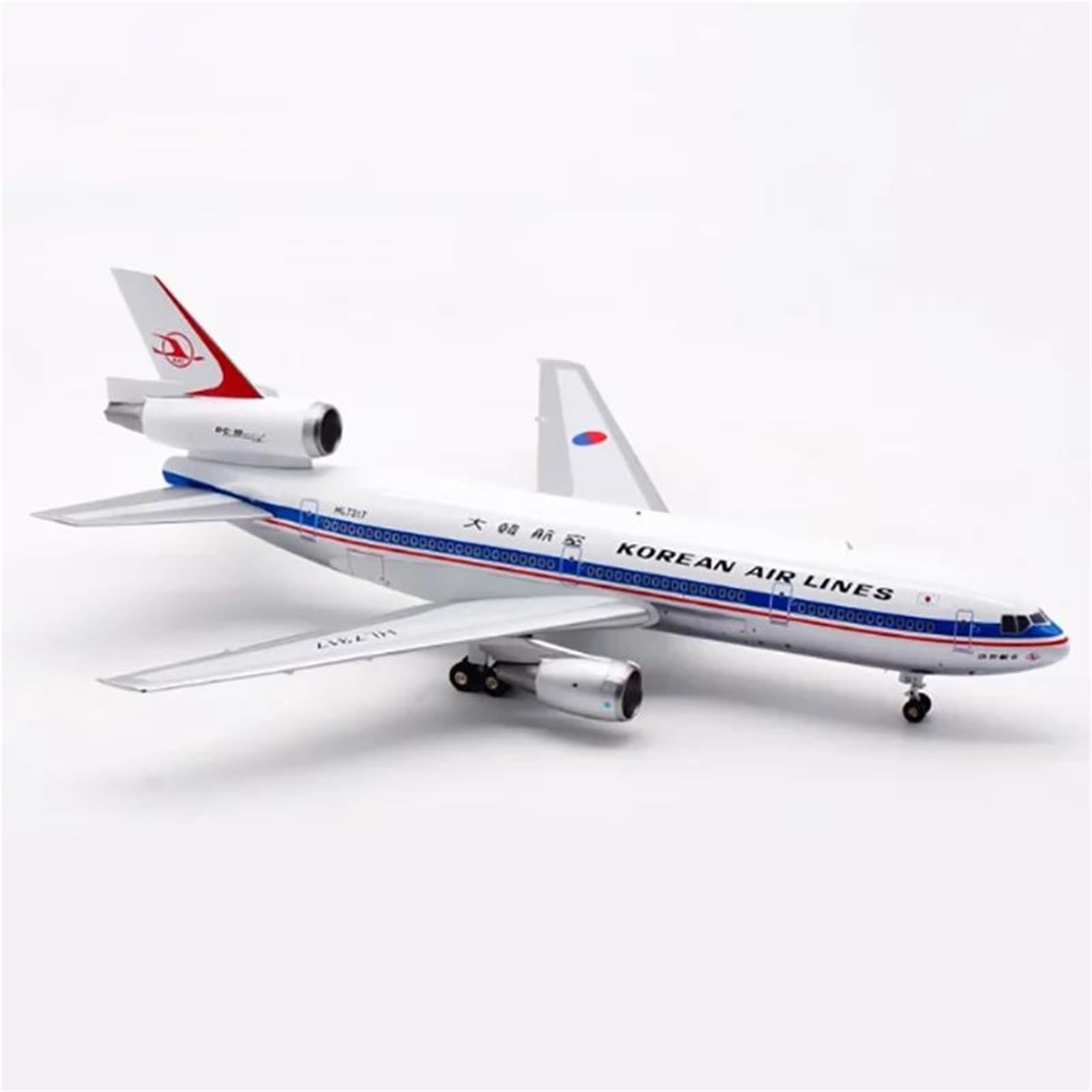 Repliki modeli samolotów Diecast samolot 1:200 dla koreańskiego powietrza McDonnell Douglas DC-10-30 HL7317 B-DC10-KAL-0122P skala Model samolotu miniaturowy model samolotu