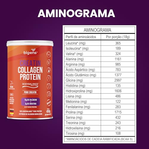 Creatin Collagen Protein, 15g de Colágeno + 3g de Creatina, 450g, Sabor Neutro, Proteína Hidrolisada