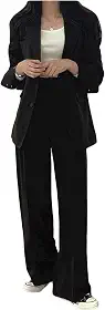 Terno Calças Terno Jaqueta Feminina Slim Casual