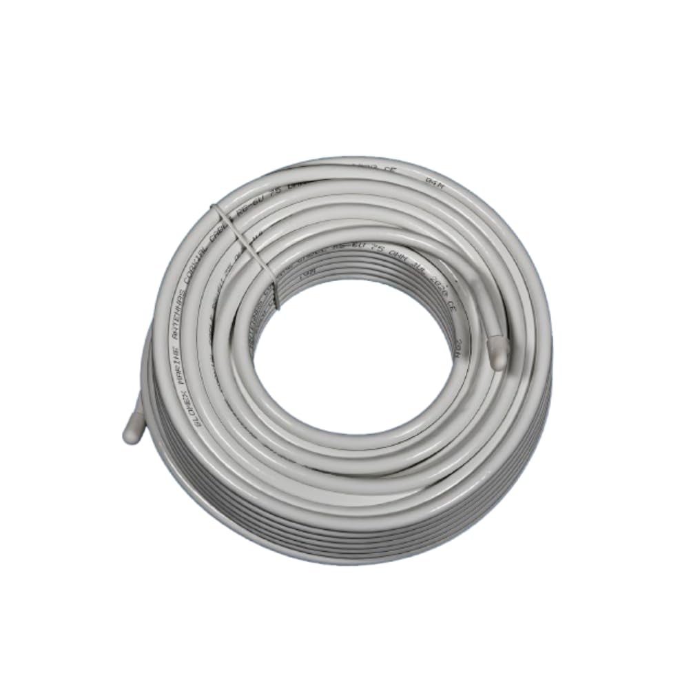 Glomex – Câble coaxial TV faible perte 75 ohms 30m, modèle V9139/30 – Double blindage, haute qualité marine, pour voiliers, moteur, bateaux pneumatiques, yachts – Transmission de signal stable