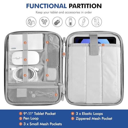 Image of MoKo 9-11 Inch Tablet Sleeve Carry Case Padded Protective Bag with Handle