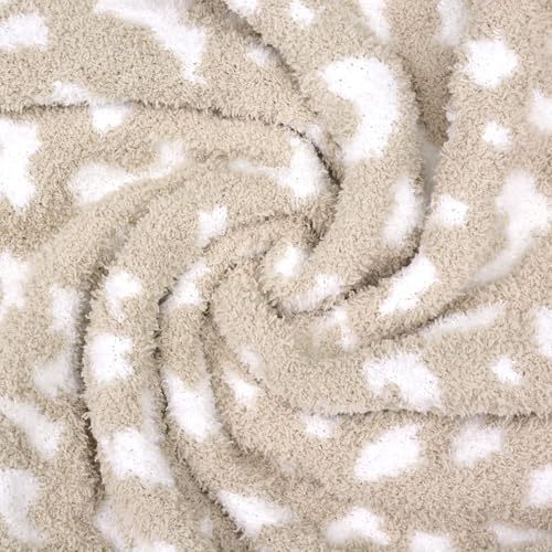 Image of Soft Baby Cozy Swaddling Blanket for Newborn Nursery Knit Leopard Premium Comfort for Infants & Toddlers Perfect for Nursery Crib Stroller, 30x40 Inch Beige Cheetah