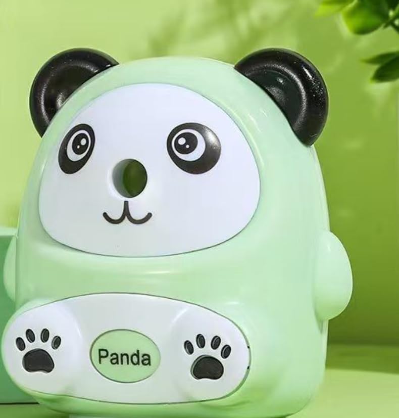 Cute Manual Pencil Sharpener, Mint Green and White, Plastic, Desktop Accessory for School, Kids