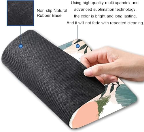 Image of Premium-Textured Mouse Pad, Non-Slip Rubber Base Mousepad for Laptop, Computer & PC, 9.5x7.9 in - Enhanced Precision, Ergonomic Comfort, Ideal for Gaming & Office (Abstract Morandi Plant)