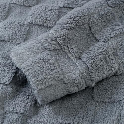 Mens Fuzzy Sherpa Sweatshirts Long Sleeve Plaid Fleece Pullover Sweatshirt Casual Quarter Zipper Winter Fall Outwear3