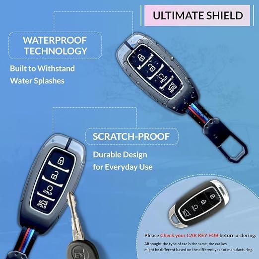Image of NEODRIFT 'KeyShield' Car Key Cover for Hyundai Tucson (Shape 3, 04 Buttons)