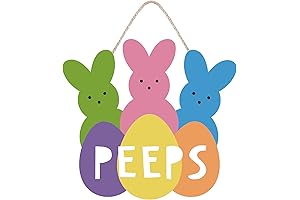 Easter Wreath for Door, Cute Bunny Window Decor