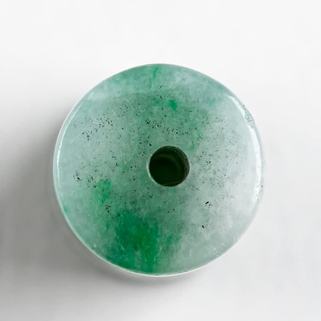 Amazon.co.jp: 糸魚川天然翡翠 15mm管玉 ペンダント 濃緑色 日本国石