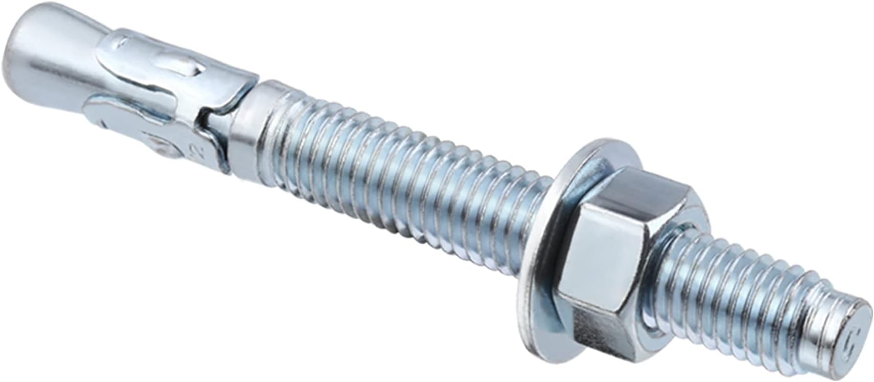 1/4 inch x 2-1/4 inch - 40 Pieces Wedge Anchor Zinc Plated Heavy Duty Fastener for Concrete