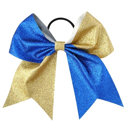 Bandes pour queue de cheval de pom-pom girl : 6 nœuds élastiques de 7 pouces pour compétitions