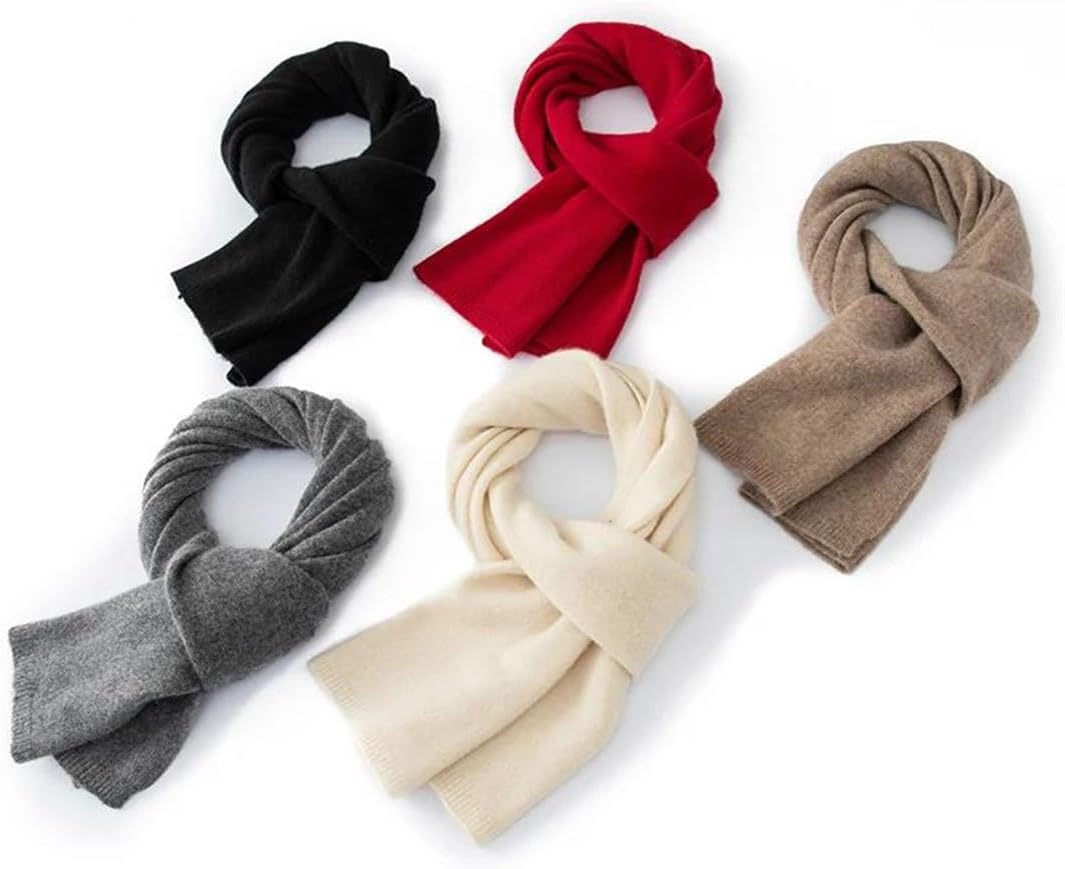 Women Solid Cashmere Warm Soft Cozy Knit Long Wrap Neck Warmer Cold Weather Accessory Scarf