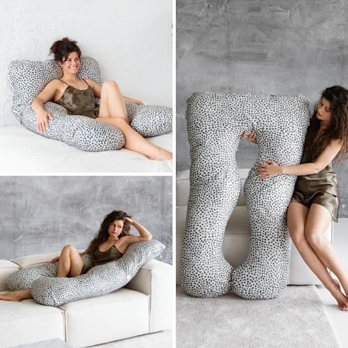 Coussin Orthopédique Makosas KomfortKissen - 100x150 Cm - Pour Sommeil, Position Latérale, Maux De Dos - Housse Lavable
