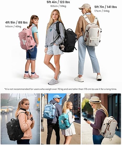 LUGGEX Ryanair Handgepäck Rucksack 40x20x25 cm - Reiserucksack für Handgepäck unter dem Sitz im Flugzeug - 20L Kleine Handgepäcktasche für 14 Zoll Laptop, für Damen und Herren, Weekender, Schwarz