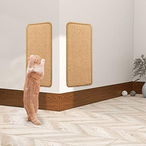 2 Pieces Cat Scratcher Mat Sisal Cat Scratching Pad Scratch Mat for Cat