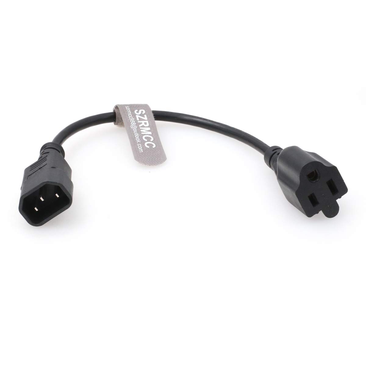 SZRMCC Cavo Di Prolunga IEC320 C14 A NEMA 5-15R - 30 Cm, 10A 250V, Per PDU, UPS E Apparecchiature Server