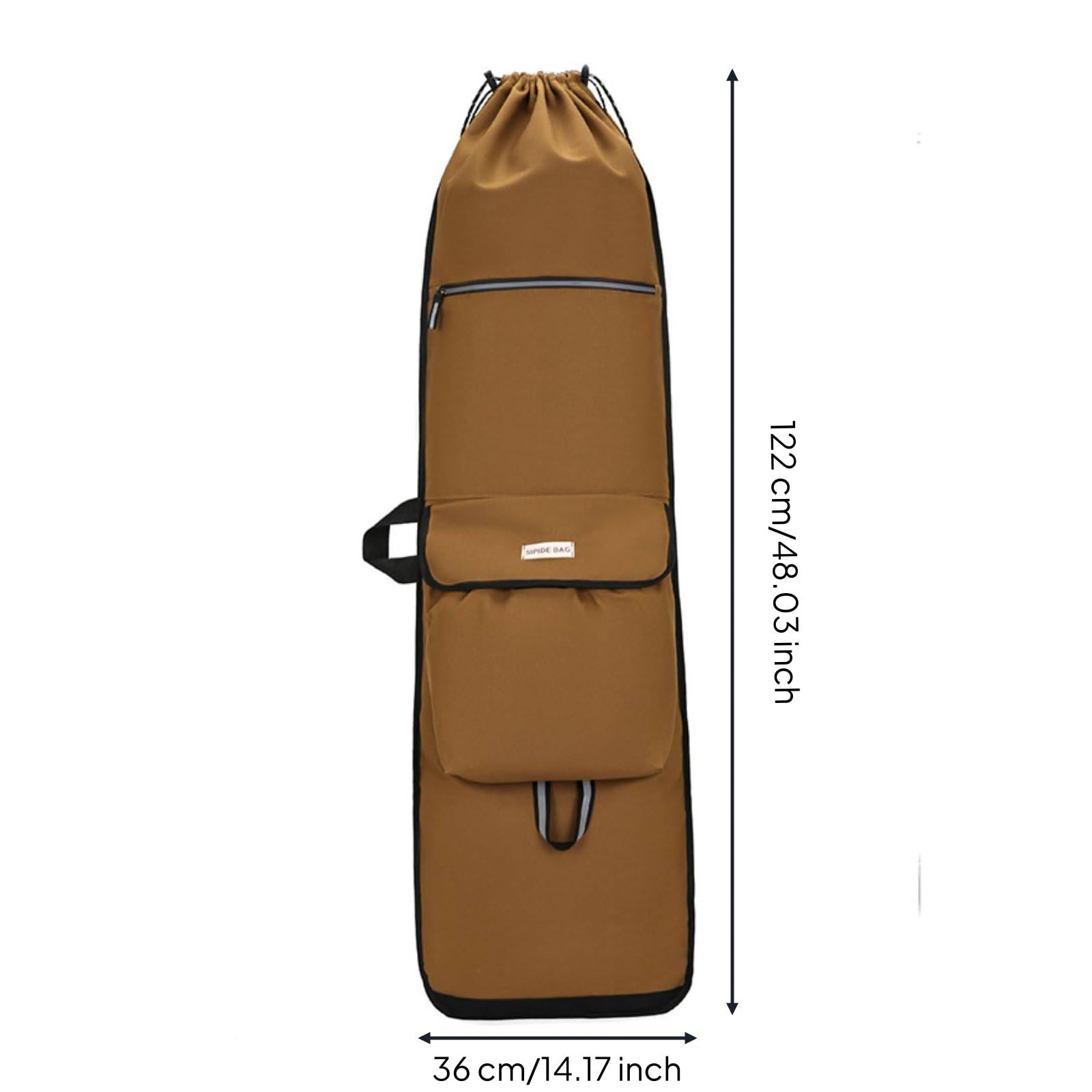 rockible Skateboard Carrier Sac Porte-Planche Système de Transport pour Longboard Protection Renforcée Rangement Casque Séparé Conception Ergonomique Adapté à, Marron, 122-36cm
