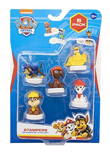 Joytoy Tampon avec Figurine 3D Paw Patrol - 5 Tampons Différents - 12 Personnages à Collectionner - Enfants, Petit Kid - Multicolore