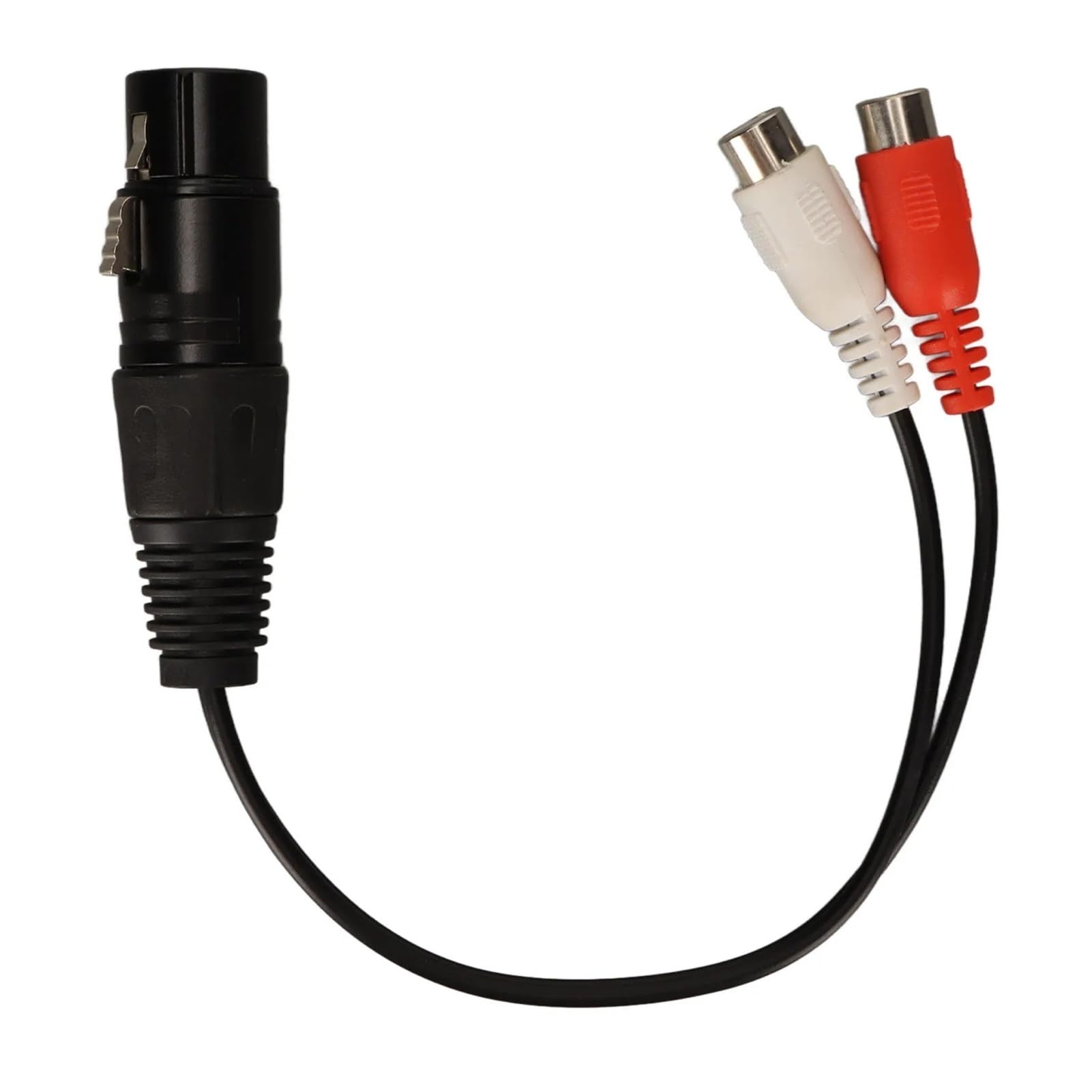 Cable divisor XLR hembra a doble RCA Y 2 RCA a 1 XLR hembra no equilibrado adaptador de sonido transparente para amplificadores de batidora