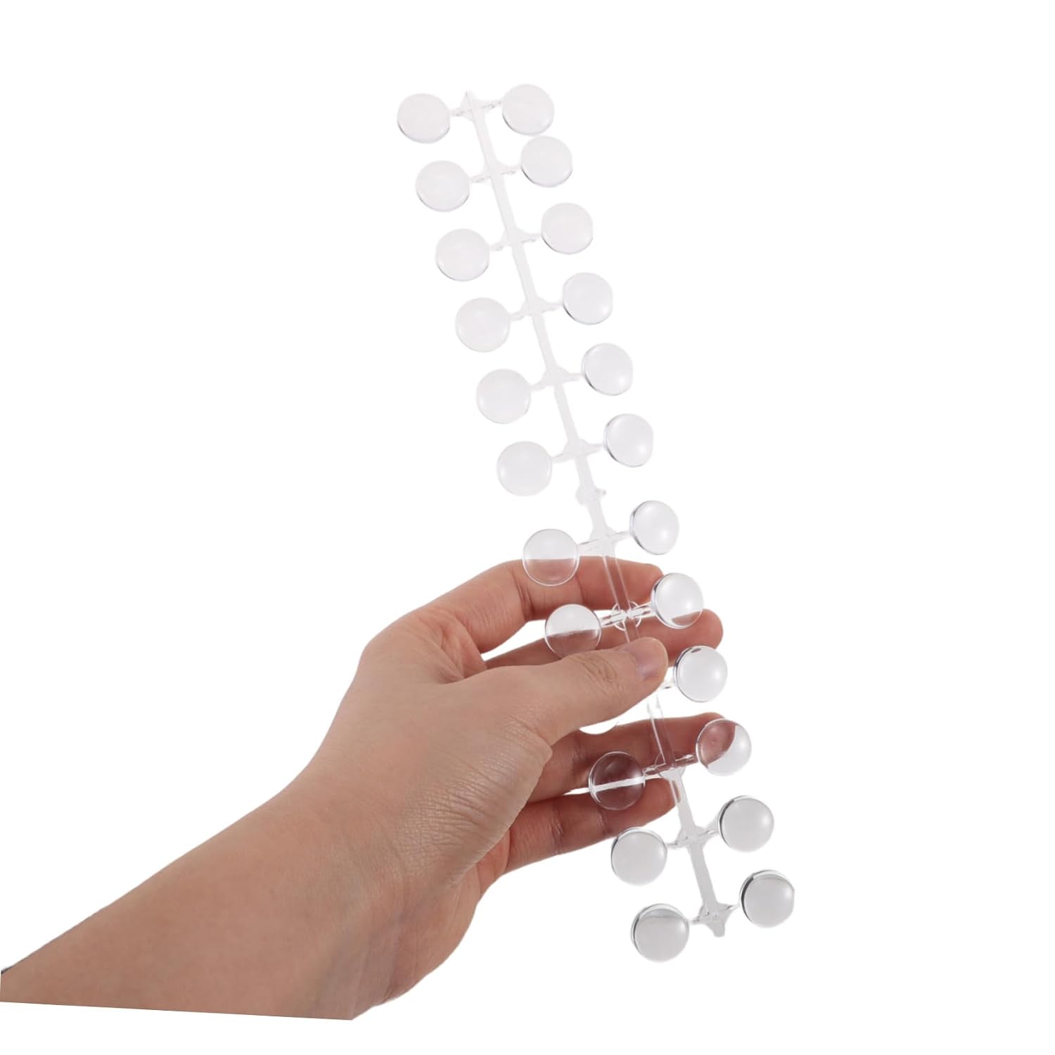 ULTECHNOVO 120pcs Solid Nail Art Display Tips with 1.5mm round Beads, Flat Bottom Manicure Sample Board for Nail Color Chart and Practice in Beauty Studios