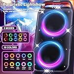 Portable Bluetooth Speaker: 240W Peak Powerful Loud Sound Deep Bass Wireless Boombox Large Subwoofer 15 Hours Battery Life Fast Charging with Led Light Show for Party Outdoor Camping Backyard - Image 3