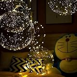 Light Up Led Balloons, 18 Packs Party Balloon Cell Battery Included Inflated Size 22 Inches 3 Modes Flashing String Lights Clear Balloon, for Birthday Wedding Decorations (Warm White)