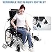 Reclining Wheelchair with Detachable Armrest & Tray - High Back Foldable Transport Wheelchairs for Adults with Removable Swing-Away Footrest, Lightweight Carbon Steel Bariatric Wheel Chair,18.5