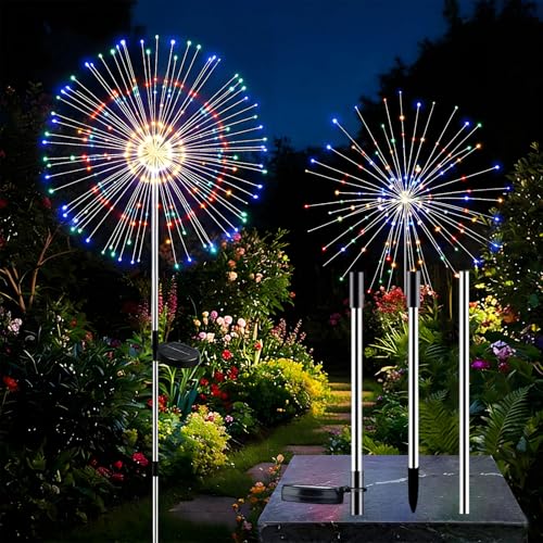 KOUHRTO Lot de 2 Lampes Solaires Extérieures 200 LED, 8 Modes Éclairage Extérieur Solaire, 2/3...