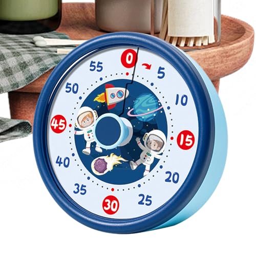 Temporizador para Niños - Reloj De Cuenta Atrás Silencioso De 60 Minutos | Temporizador De Tema Espacial para Niños Pequeños Cuenta Atrás Visual,para Estudiantes Profesores Adultos Aula Hogar