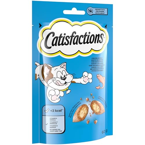 Miniatura 2 de Mars Catisfactions Premios para Gatos, Sabor Salmón (Pack de 6 x 60g)