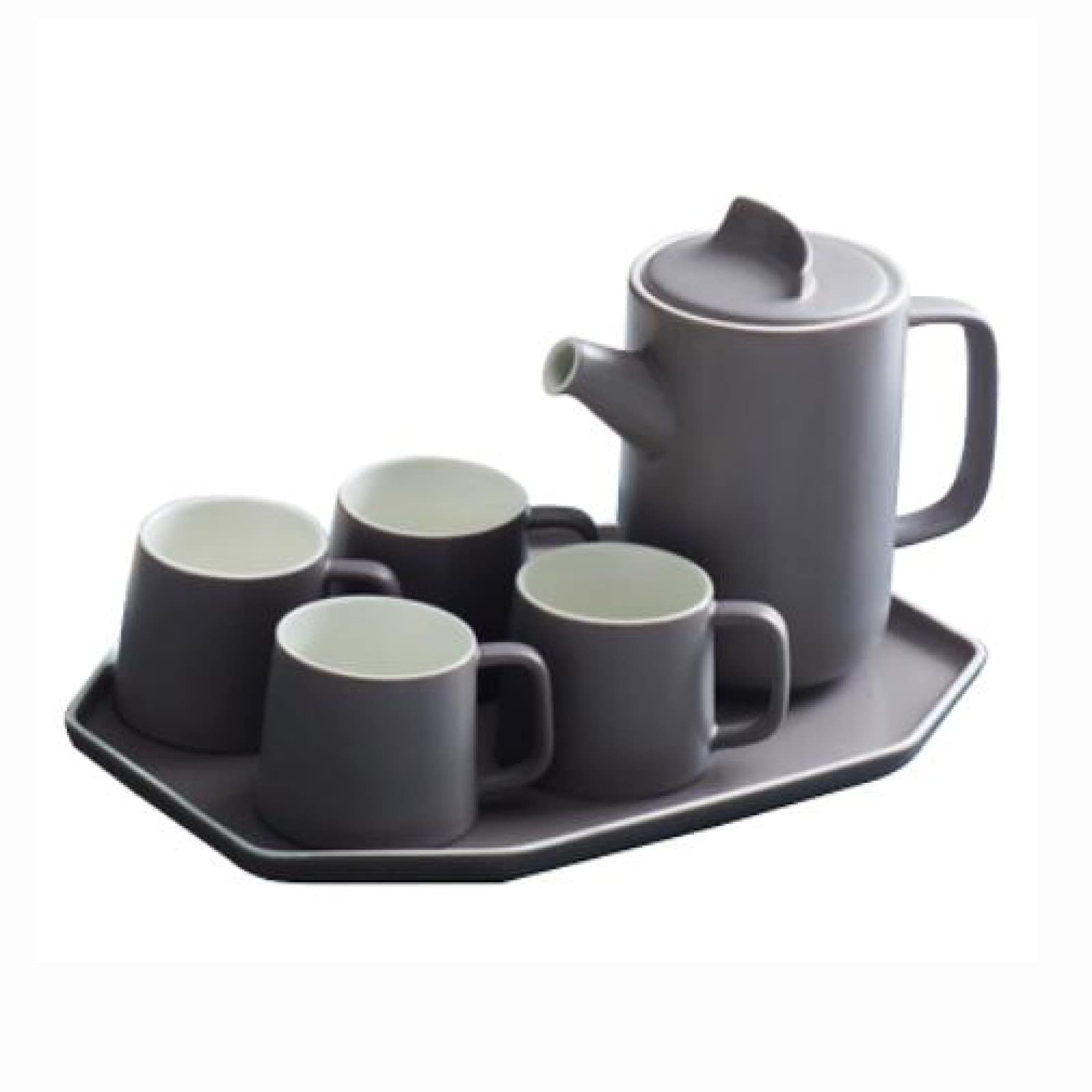 Zestawy użytkowe podwieczorek dla dorosłych Porcelanowa kawa i herbata Zestawy upominkowe Ceramiczny serwis herbaciany Kubek kawy Zestaw herbaciany z czajnikiem 4 filiżanki Taca do serwowania Ślubny
