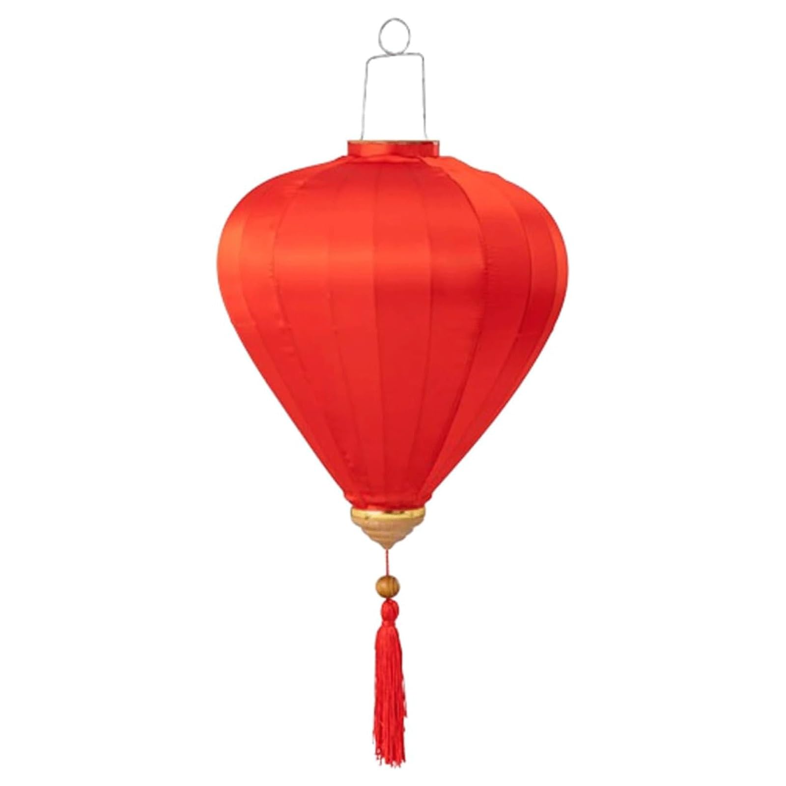 YTGHBIML Oval Silk Lantern Vietnamese Lantern Cloth Oriental Hanging Lantern Fabric Lantern New Year Lantern Japanese Vietnam Hanging Lantern(Rot,18 Inch)
