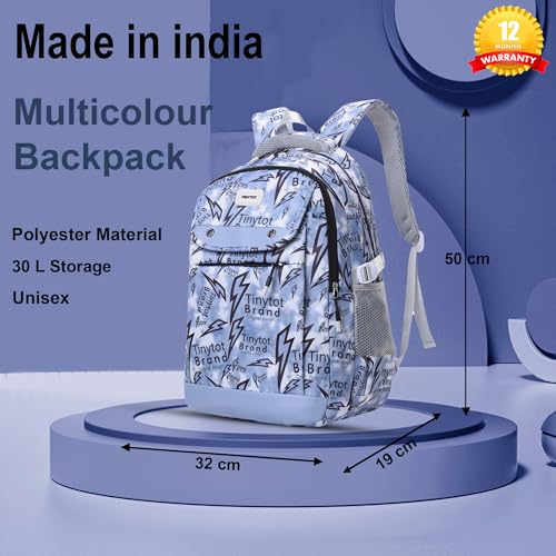 Image of Tinytot 30 Litre Waterproof School Backpack Bags for Women - Large 19 Inch Laptop Bag for Boys &Girls 12+ Years, College Bag for Girls and Boys, Men, Women - Ideal for Office, Travel, School, College