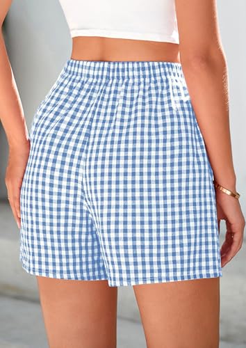 Image of PRETTYGARDEN Womens Summer Gingham Boxer Shorts