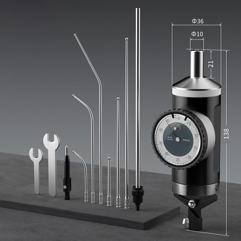 Calibre de orificio de esfera, indicador de centrado coaxial de alta precisión de 0,01 mm, calibre de puntero de centrado, palanca de búsqueda central, medidor de dial