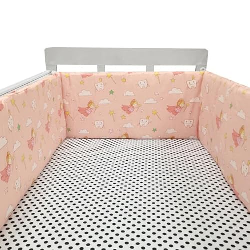 JUXDZISHW Rosa,150 * 30,Paracolpi per Lettino, Protezione per Sponde per Lettino, Paracolpi Sponda Sponde Anticaduta, Cuscino Paracolpis, Avvolgimento per Sponde per Sponde Laterali