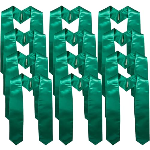 Image of GraduationMall 12 Pieces 72 Inch Plain Graduation Stole Bulk Sublimation Blank Honor Graduation Sash Unisex Adult