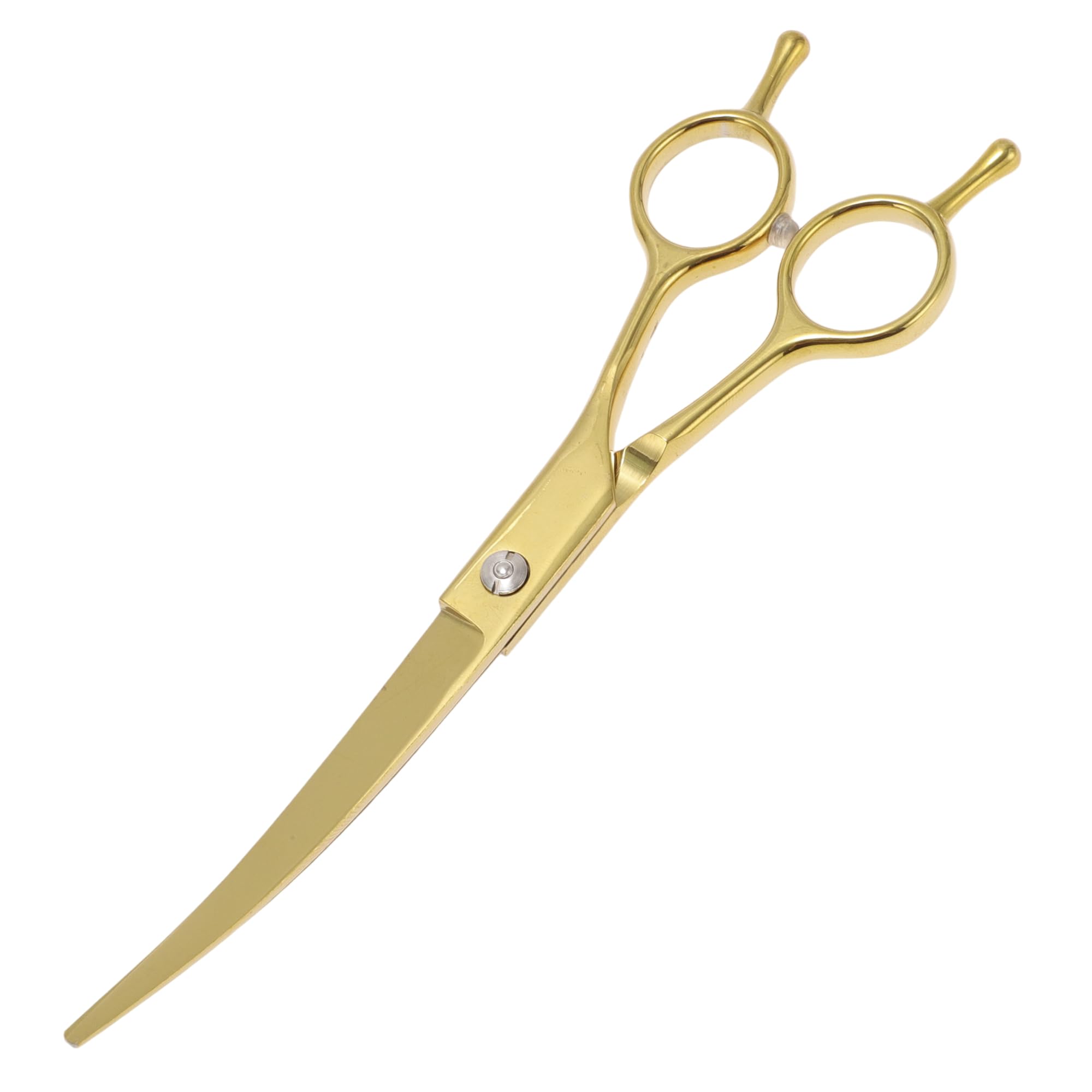 RENEWREVITAL Dog Grooming Scissors, with Ergonomic Handle, Pet Grooming Scissors, Downward Curved Dog Clippers, Curved Shears for Pets, Gold Tone,