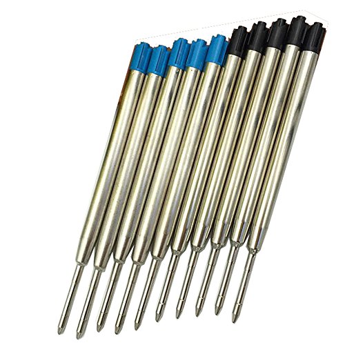 Pop Time Self Defense Tactical Pen Refills?5 Blue+5 Black Replacement Refills(Ball Point)