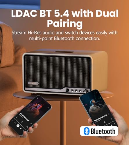 Image of Edifier S300 Hi-Fi Tabletop Speaker, Hi-Res Audio LDAC 80W Power, Ivory