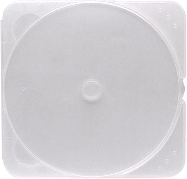 Four Square Media 50 X CD DVD Square Clam Shell Single Case for 1 Disc Pack of 50